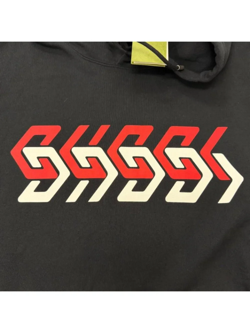 Gucci Cotton 100% Logo Print Pullover Hoodie Black XXL